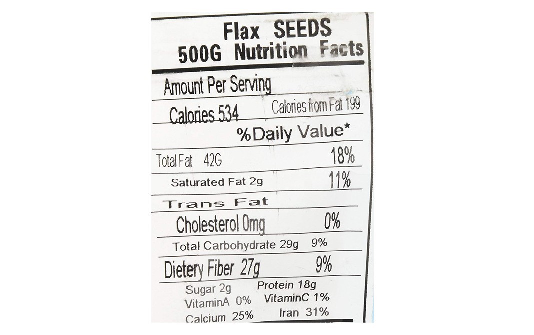 Food to Live Flax Seeds    Pack  500 grams